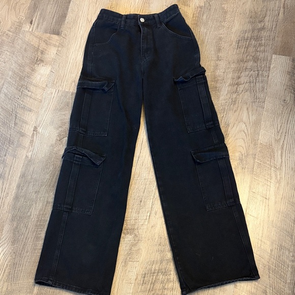 SHEIN Pants - Black Wide Leg Cargo Pants Women's Utility Cargo Pants
